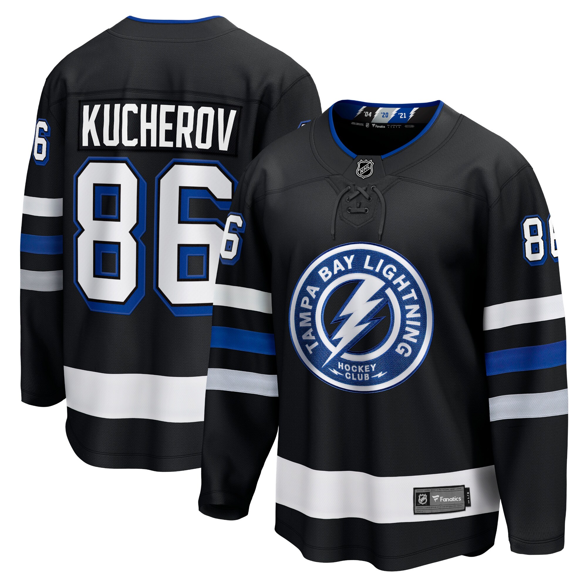 Nikita Kucherov Tampa Bay Lightning Branded Alternate Premier Breakaway Player Jersey – Black