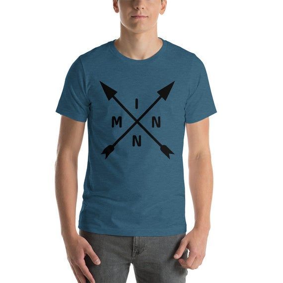 Minnesota Directional Short Sleeve Premium Shirt Simple North Star State Mpls Mn Twin Cities Shirt