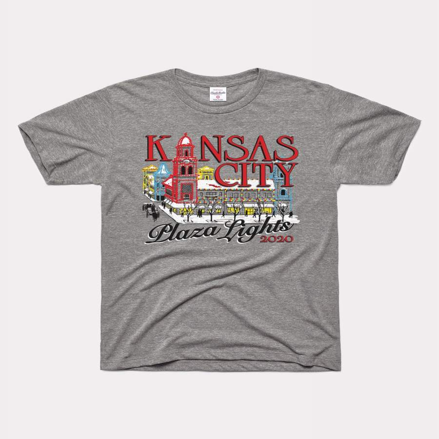 Kansas City 2020 Plaza Lights Vintage Grey T-Shirt