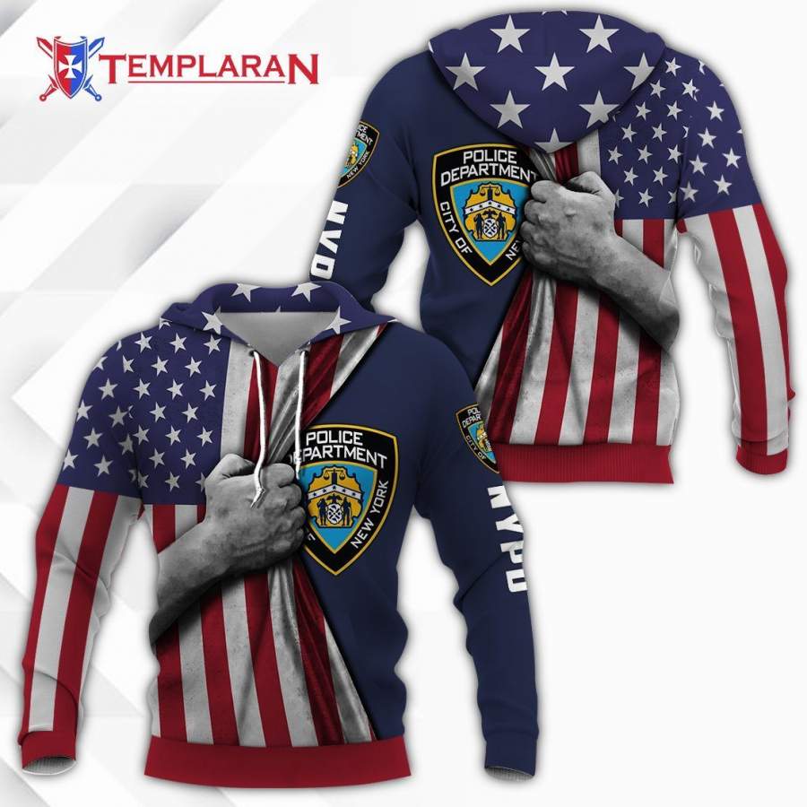 New York Police Department 3D Full Printing Hoodie Limited Edition