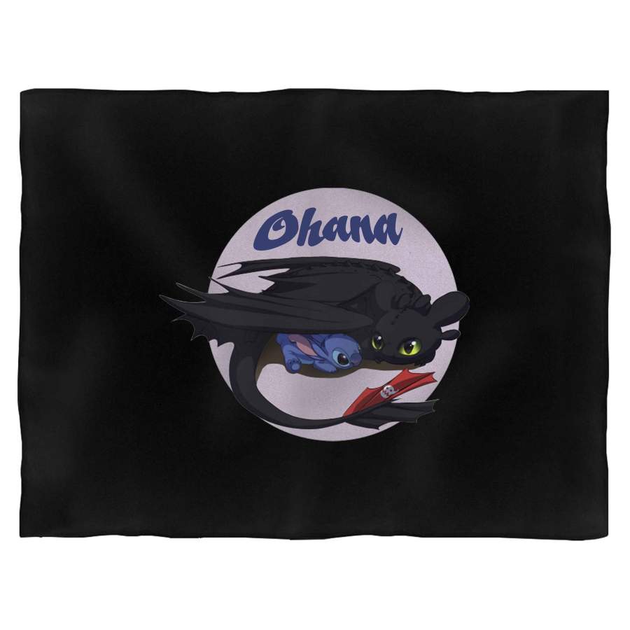 Toothless Dragon And Stitch Blanket