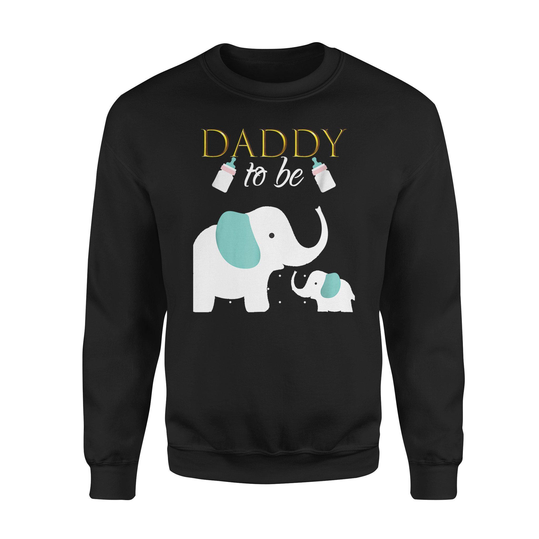 Father’s Day Black Mens Dad To Be Elephant Baby Shirts – Standard Fleece Sweatshirt