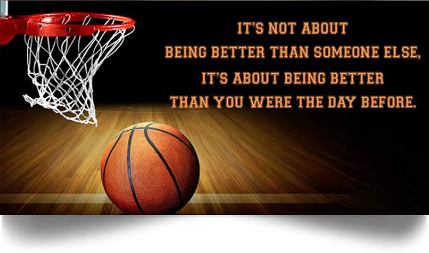 Basketball Poster-It’S Not About Being Better Than Someone Else-Home Decoration Poster, Wall Poster, Home And Room Decoration, Gifts For Friends And Relatives, Souvenirs.