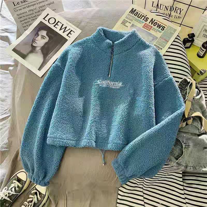 2022 Autumn Winter Cashmere Sweater Hoodies Women’s Cashmere Thickened Loose Hoodie Women Sweatshirt Pullover Female Top Coat alx