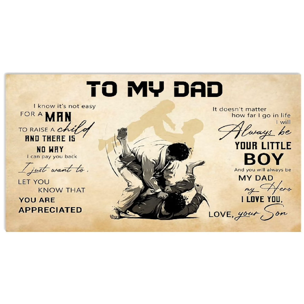 To My Dad I Know It’S Not Easy For A Man To Raise A Child Landscape Poster & Canvas Gift For Dad Home Decor Wall Art Visual Art