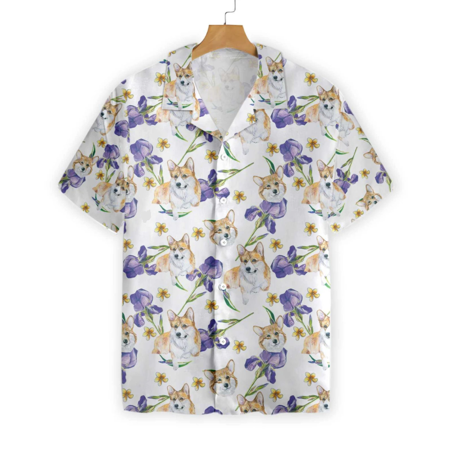 Corgi And Flowers Hawaii Shirt Ha34207