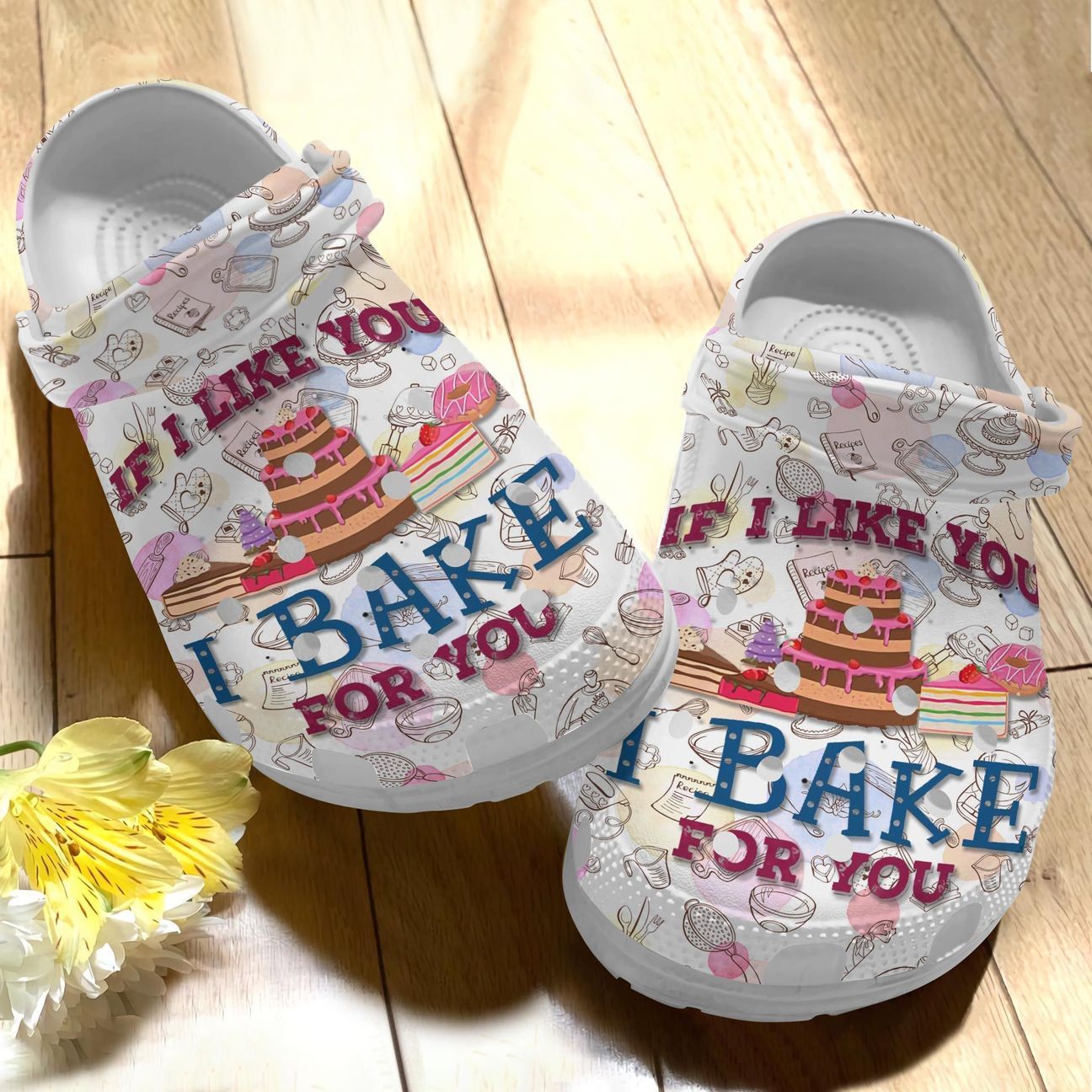 Baking Personalized Clog, Custom Name, Text I Bake For You, Fashion Style For Women, Men, Kid, Print 3D