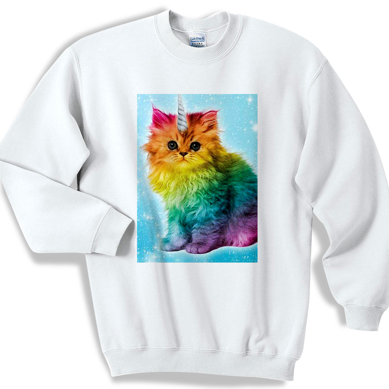 Unicorn Rainbow Cat Kitten Sweater Sweatshirt