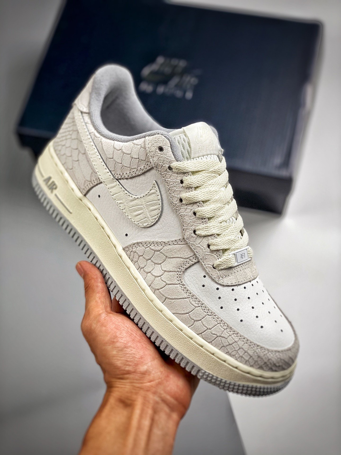 Nike Air Force 1 Low ‘Snakeskin’ White Wolf Grey 5340473