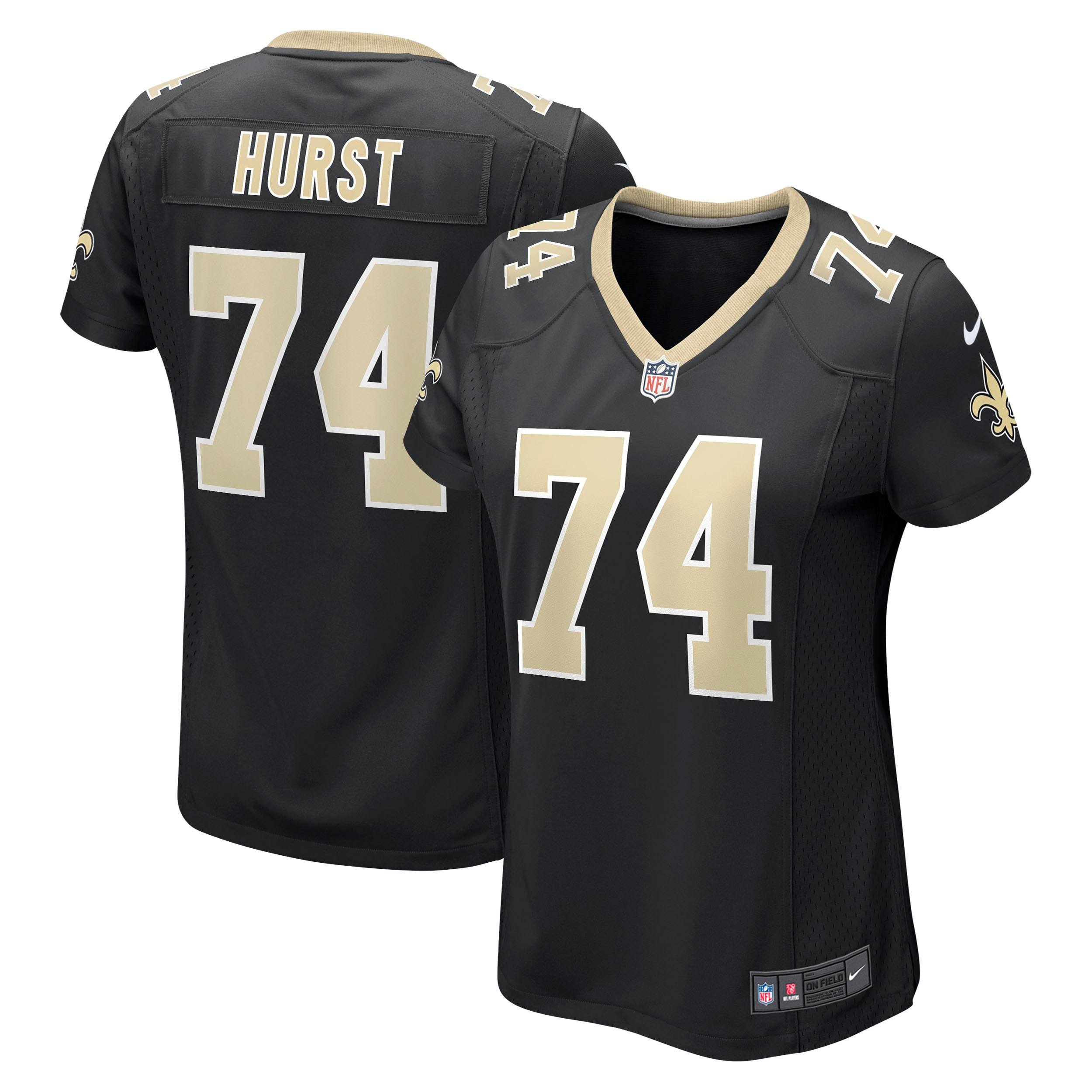 Women’s New Orleans Saints James Hurst Black Game Jersey