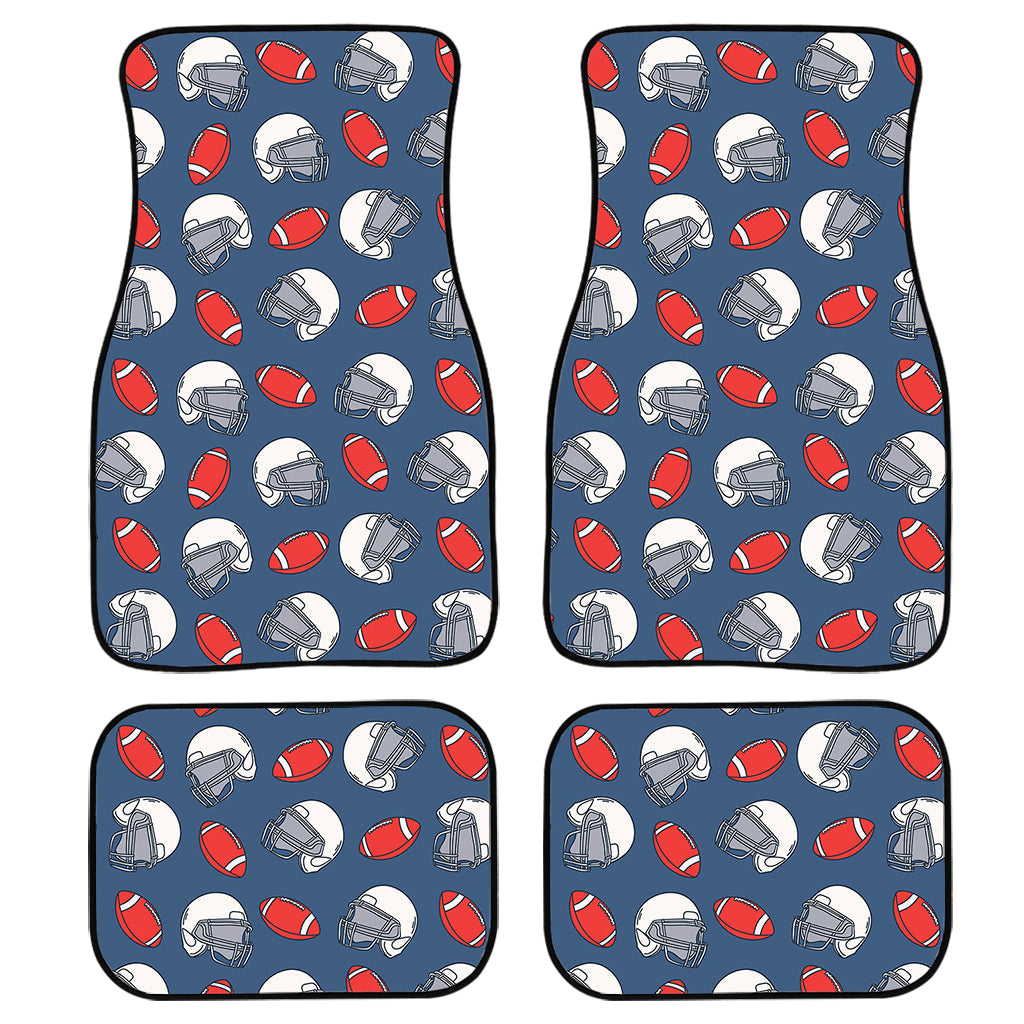 American Football Pattern Print Front And Back Car Floor Mats, Front Car Mat