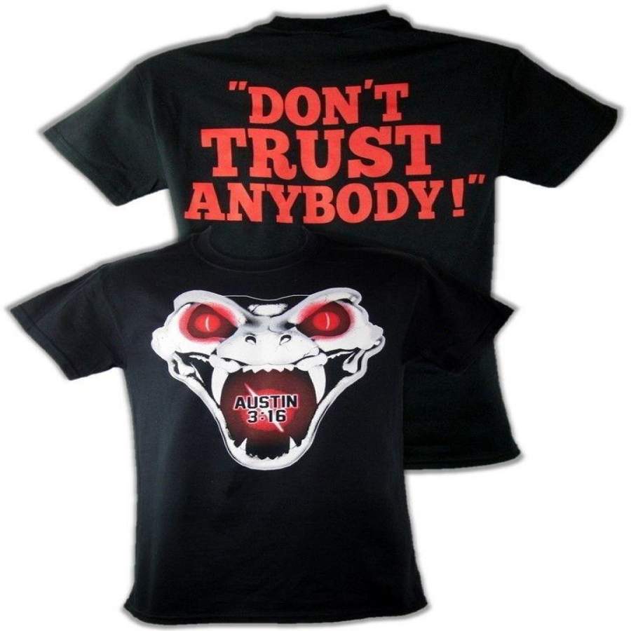 Stone Cold Steve Austin Don’t Trust Anybody Rattlesnake T-Shirt