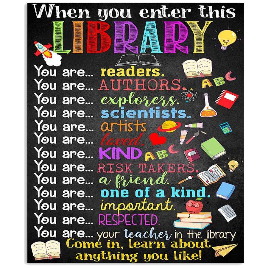 Librarian When You Enter This Library Custom Design For Book Lovers ...