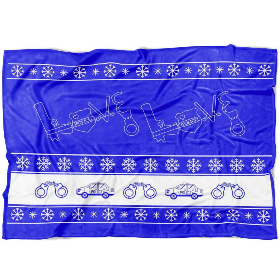 Ugly Christmas Love Police Throw Blanket