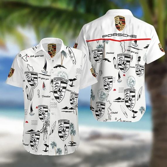 Porsche Casual Hawaiian Shirt Aloha Beach Holiday Ha32352