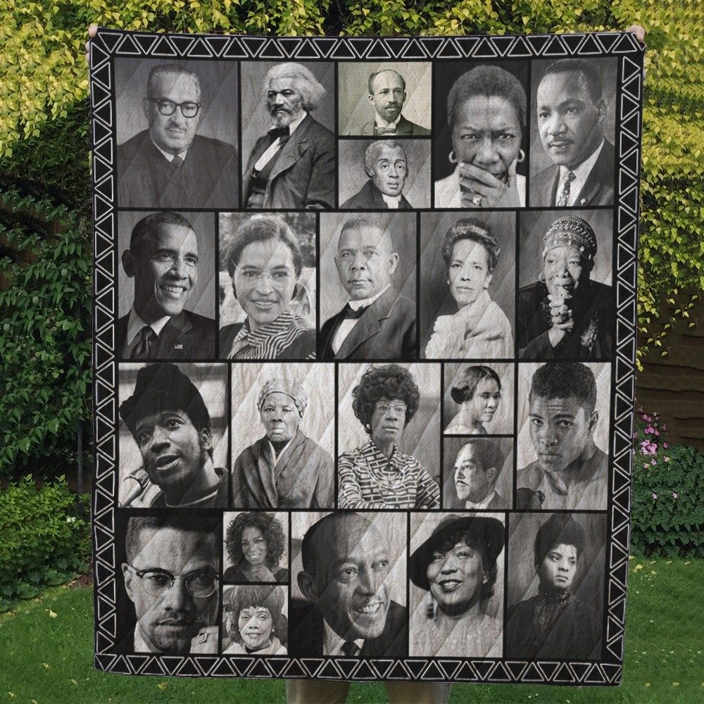 African American Heroes Blanket Quilt