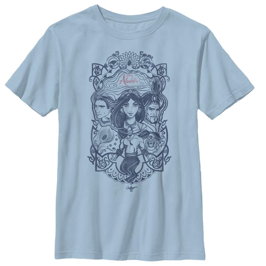 Aladdin Boy’s Vintage Character Frame T-Shirt