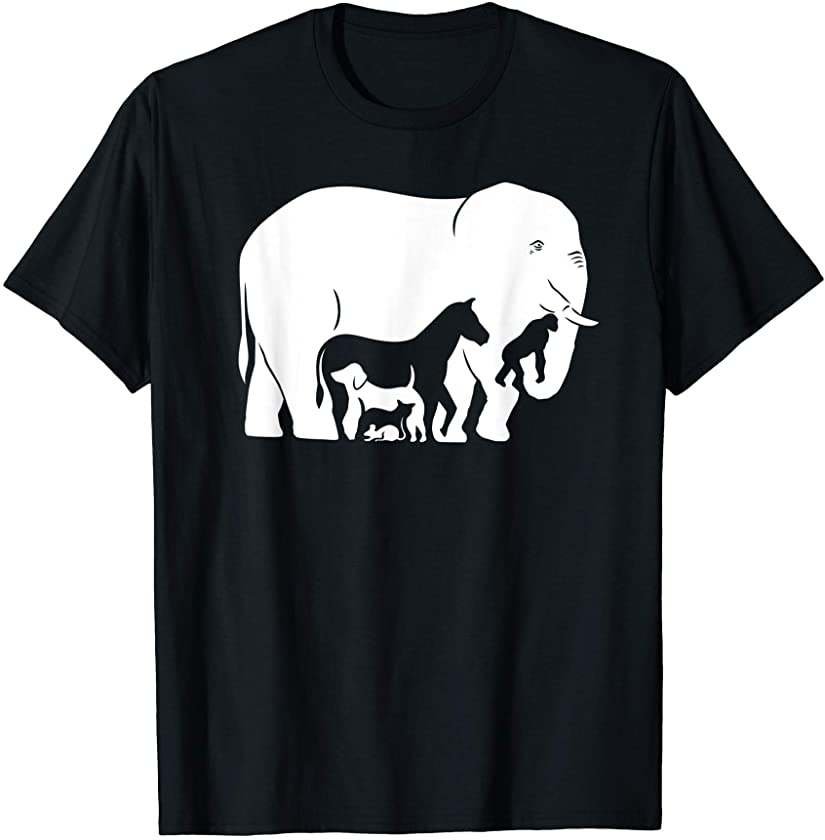 Elephant, Horse, Dog, Cat, Monkey – Wild Animals Lover T-Shirt