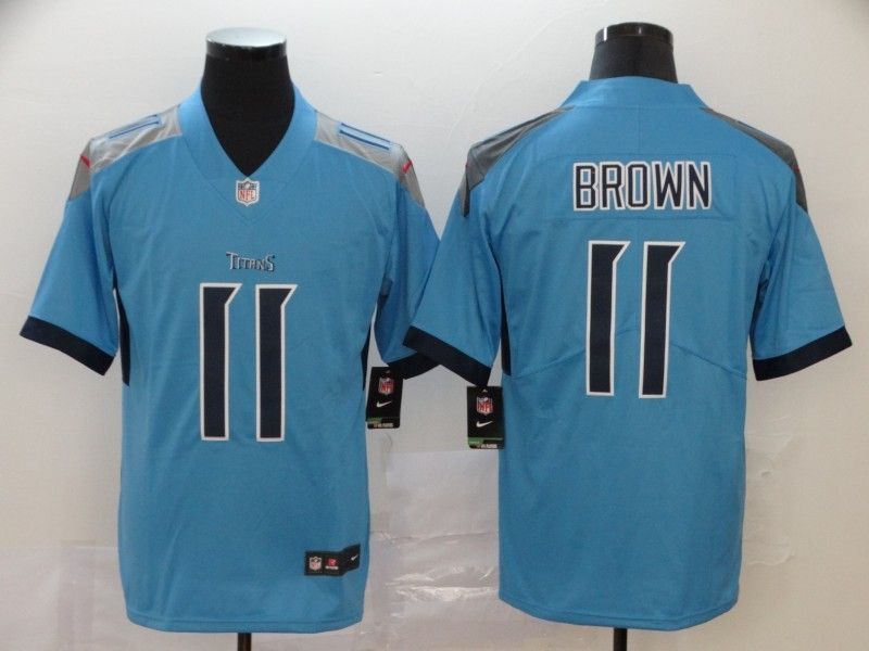 Tennessee Titans Aj Brown #11 NFL 2020 Steel Blue Jersey