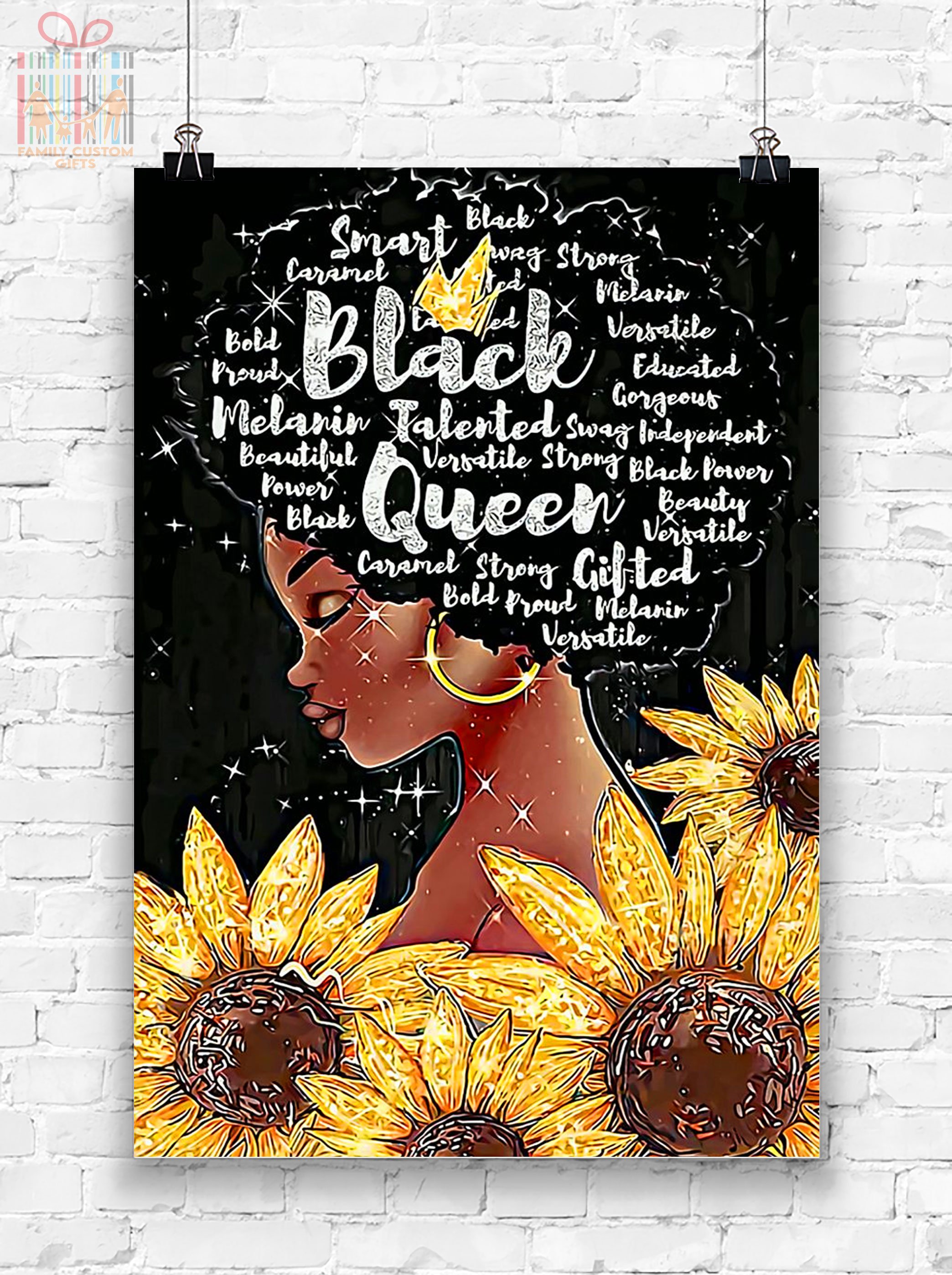 Customized Poster Prints Black Queen Talented Personalized Gifts Poster – Gift for Girl