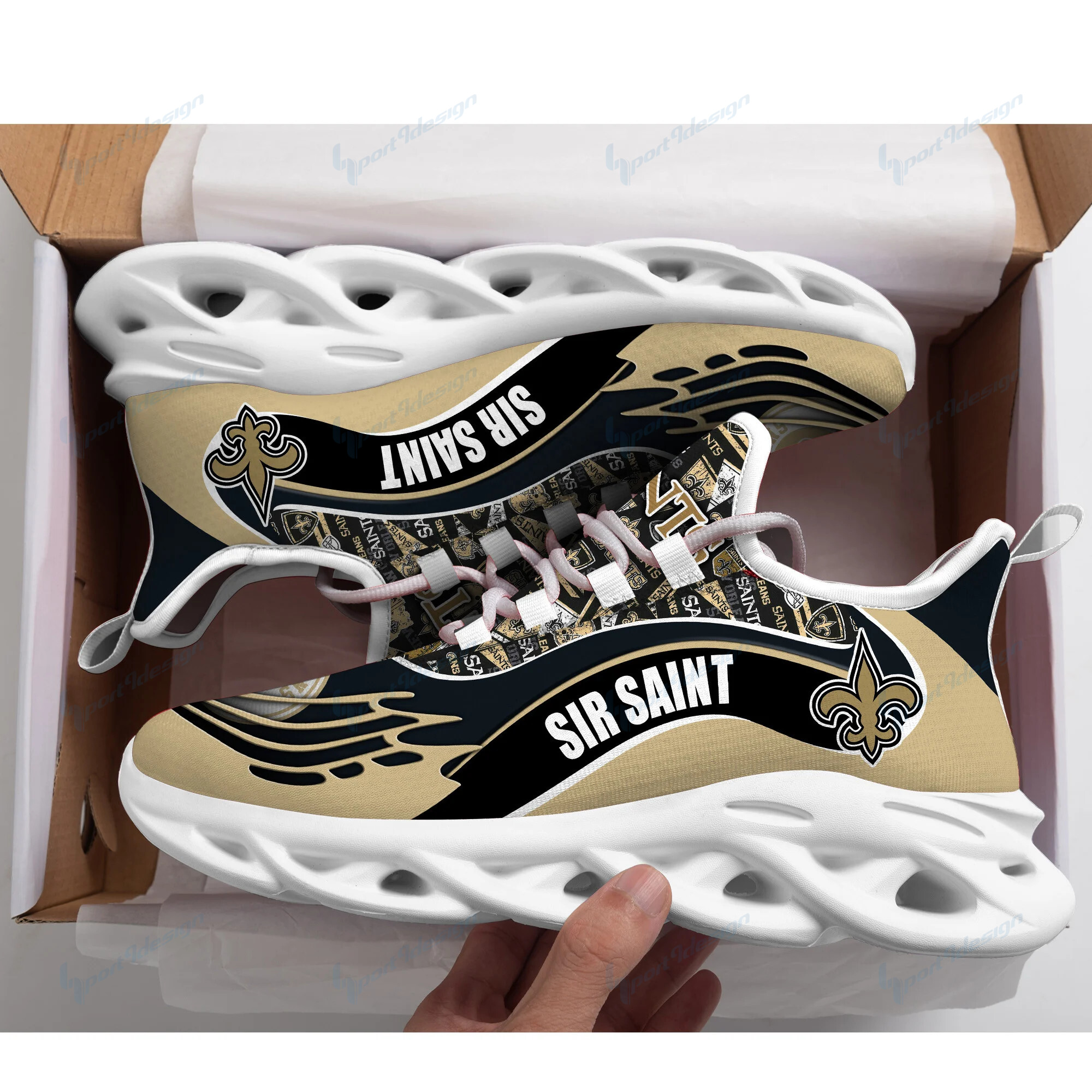 New Orleans Saints Yezy Running Sneakers Bb199