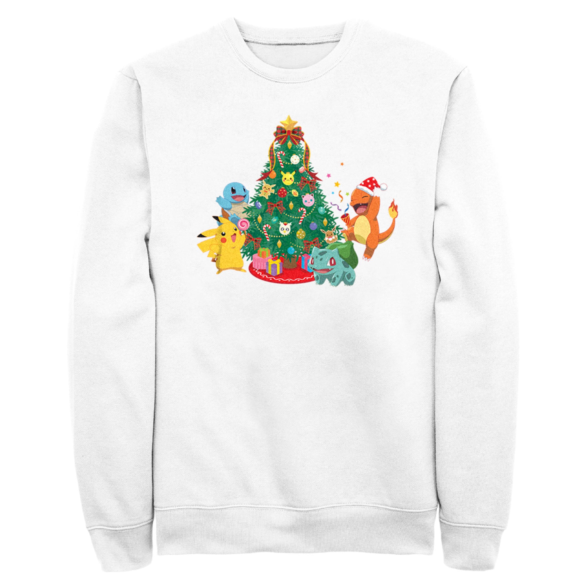 Men’S Pokemon Christmas Tree Characters Sweatshirt