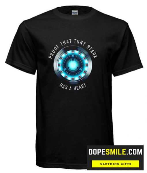 Proof That Tony Stark Has A Heart cool T Shirt