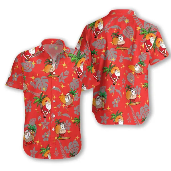 Merry Christmas Santa Claus Hawaii Shirt For Men Women Adult Ha80683