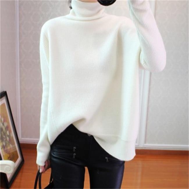 Autumn Winter knitting sweater women New Cashmere sweater turtleneck sweater Loose Plus Size fashion pullover women sweater alx