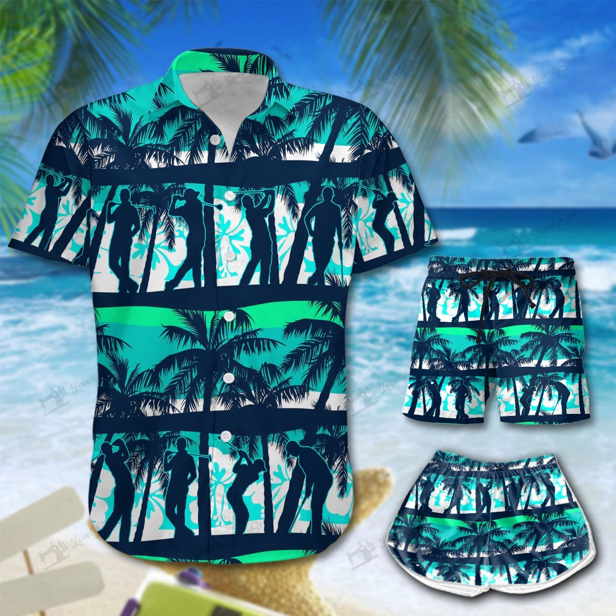 Golf Hawaiian Shirt Shorts Ha65124