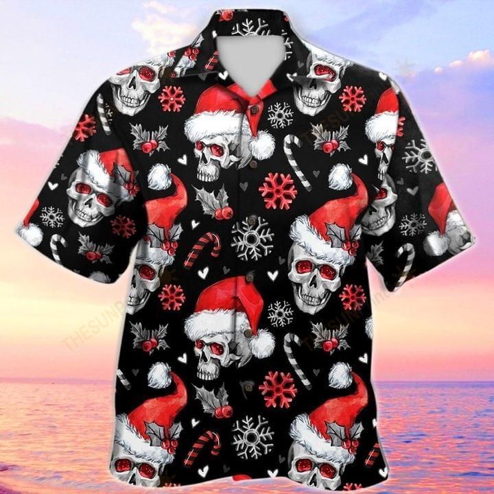 Skulls Christmas Hawaiian Shirt 002008 Ha90720