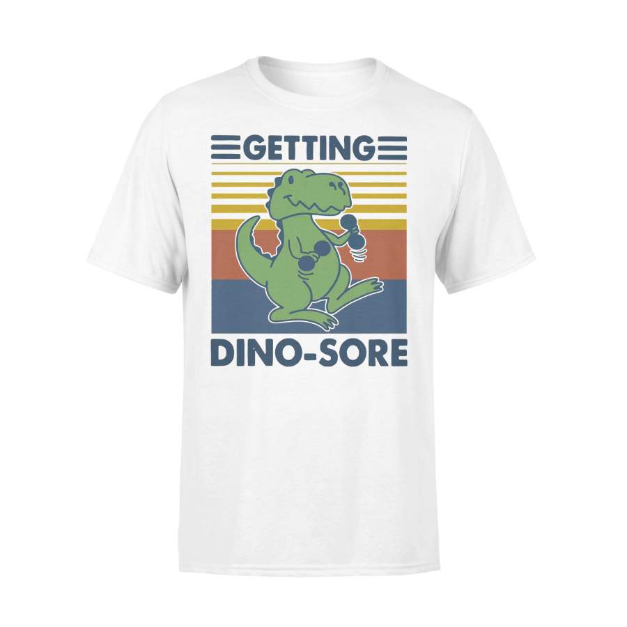 Getting Dino-sore T-rex Fitness Vintage T-shirt