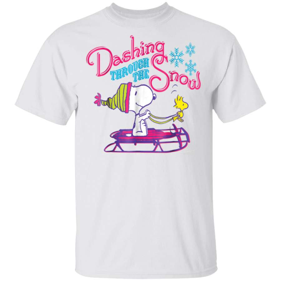 Peanuts Dashing Through the Snow T-Shirt