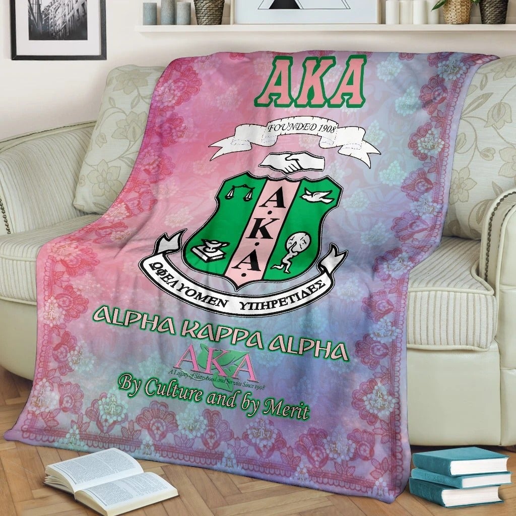 Wonderprint Blanket Alpha Kappa Alpha Sorority Premium Blanket Lt10