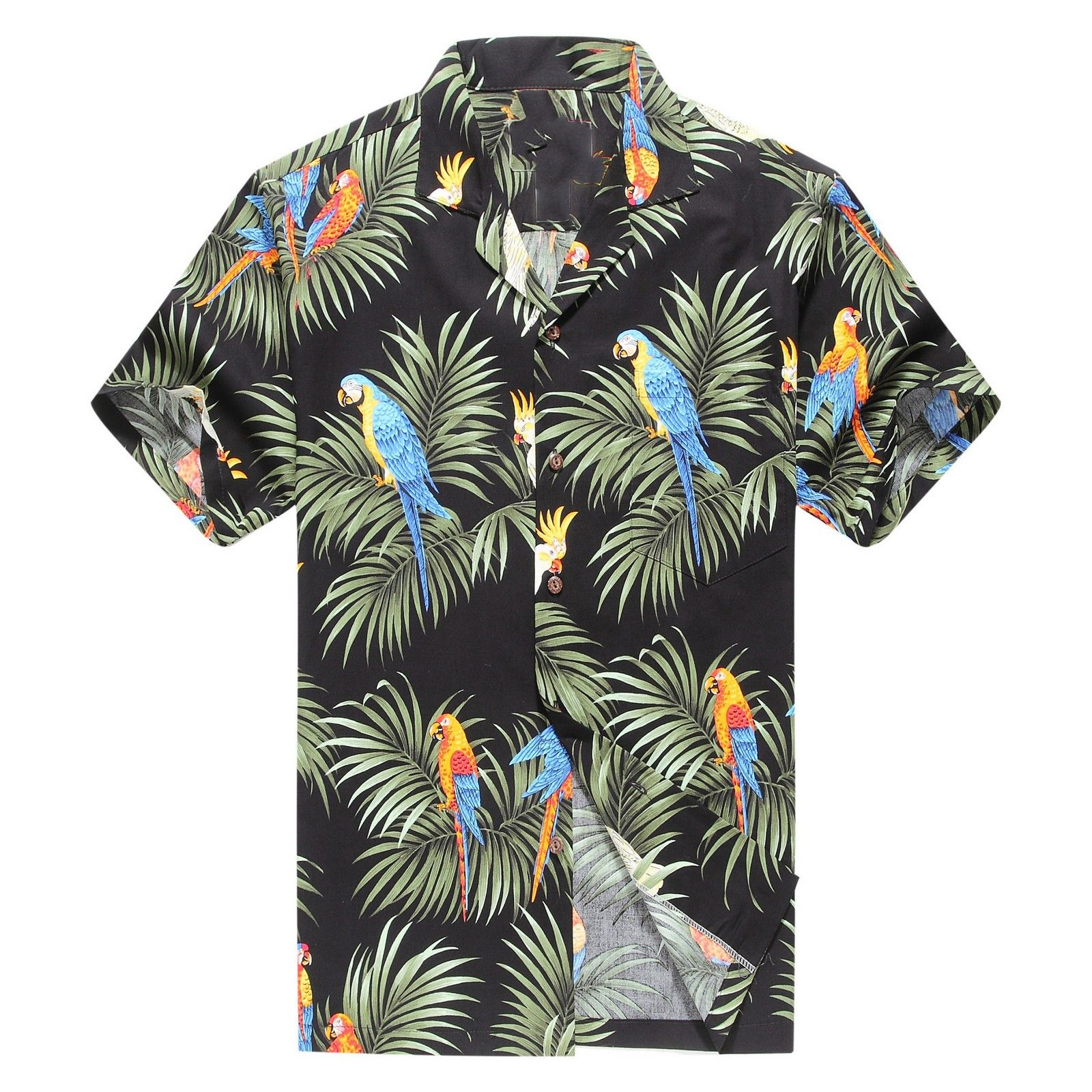 Parrots Black High Quality Hawaii Shirt Ha39482