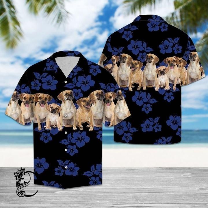 Beach Shirt Get Now Awesome Puggle Hawaiian Shirt- Chillicothemall