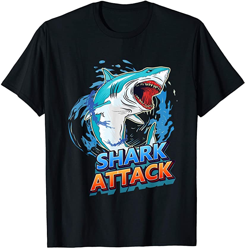 Shark Attack Aquarium Animal Shark Lover Ocean T-Shirt