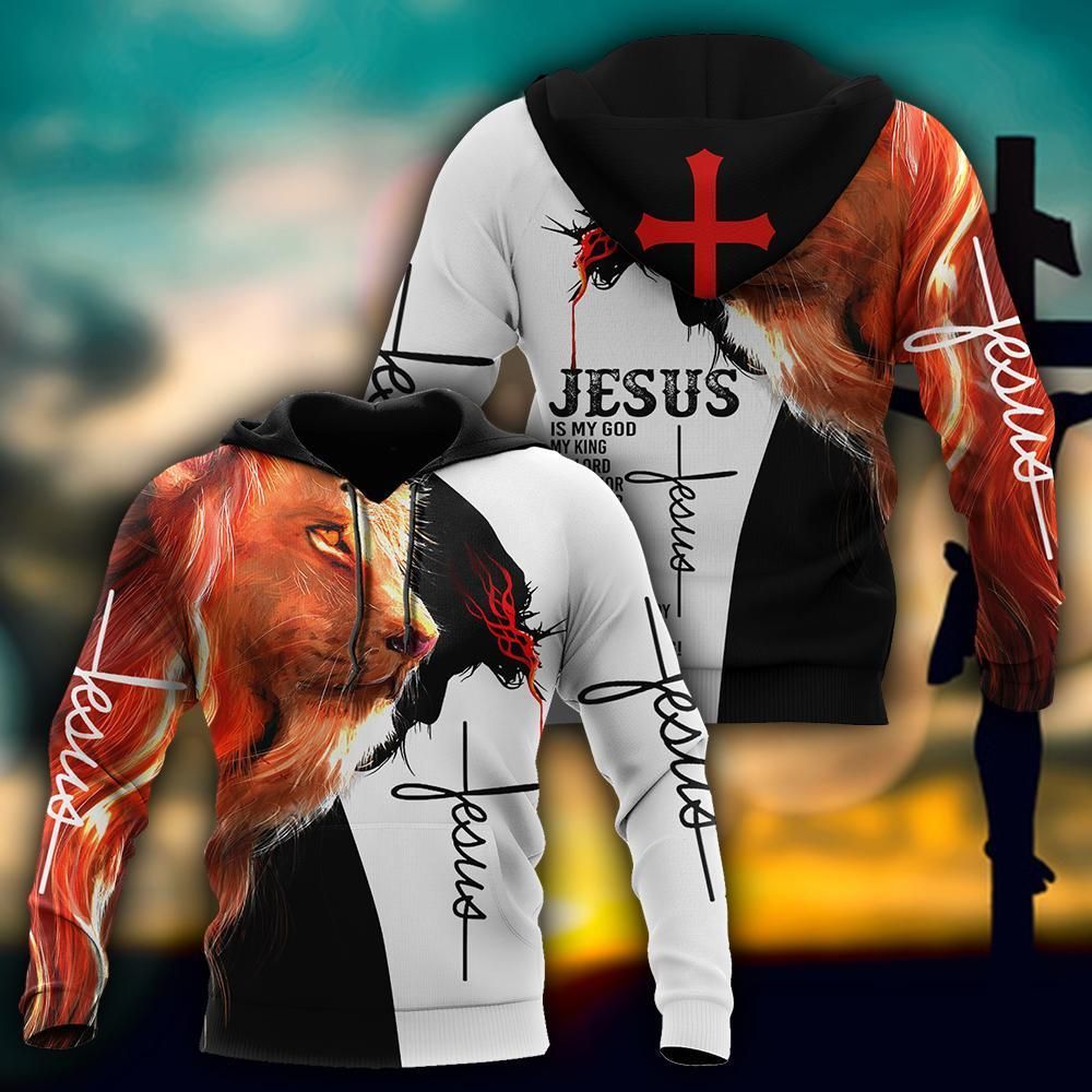 Viticstoreac Easter Lion Jesus Unisex 3D Hoodie All Over Print Hsfdx