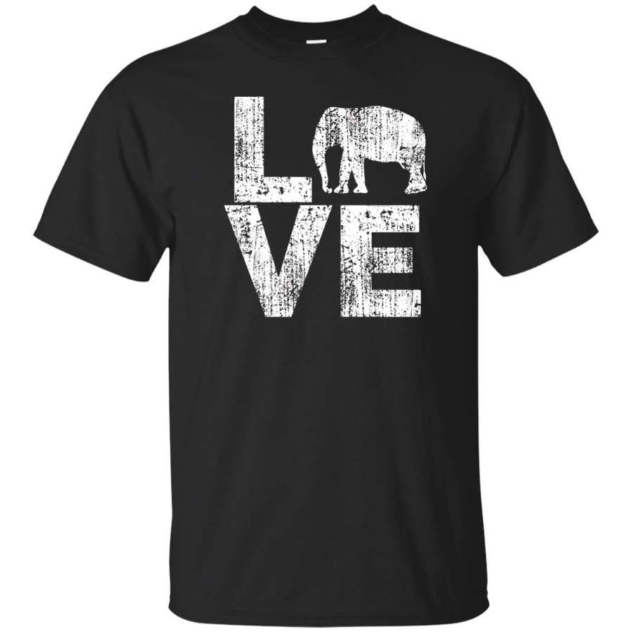 AGR I Love Elephants Distressed Elephant T Shirt