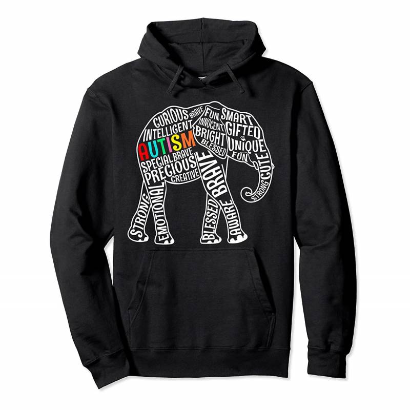 Autism Awareness Elephant – Autism Awareness Gift Pullover Hoodie