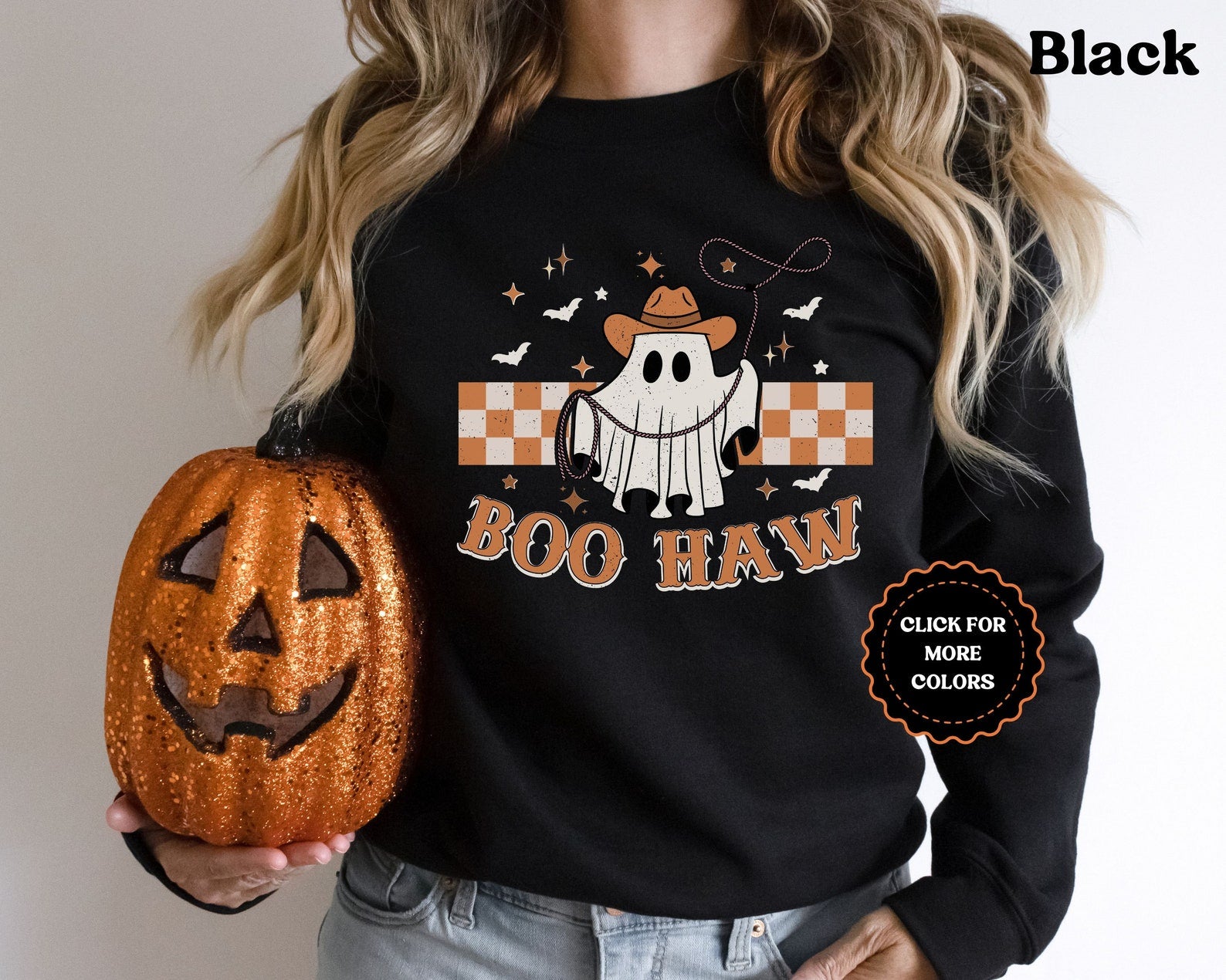 Cowgirl Ghost 2D Crewneck Sweatshirt All Over Print Sweatshirt For Women Sweatshirt For Men