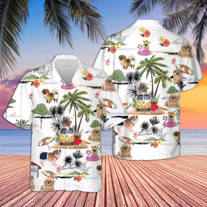 Unisex Tibetan Spaniel Beach Hawaii Shirt Ha111200