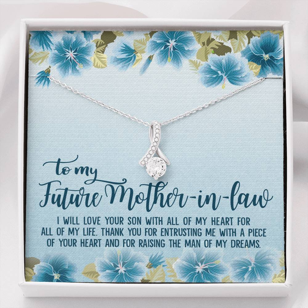 Mother-In-Law Necklace, Mother In Law Gift, To My Mother In Law Card, Mother’S Day For Mother In Law , Gift For Mother Of The Bride Wedding