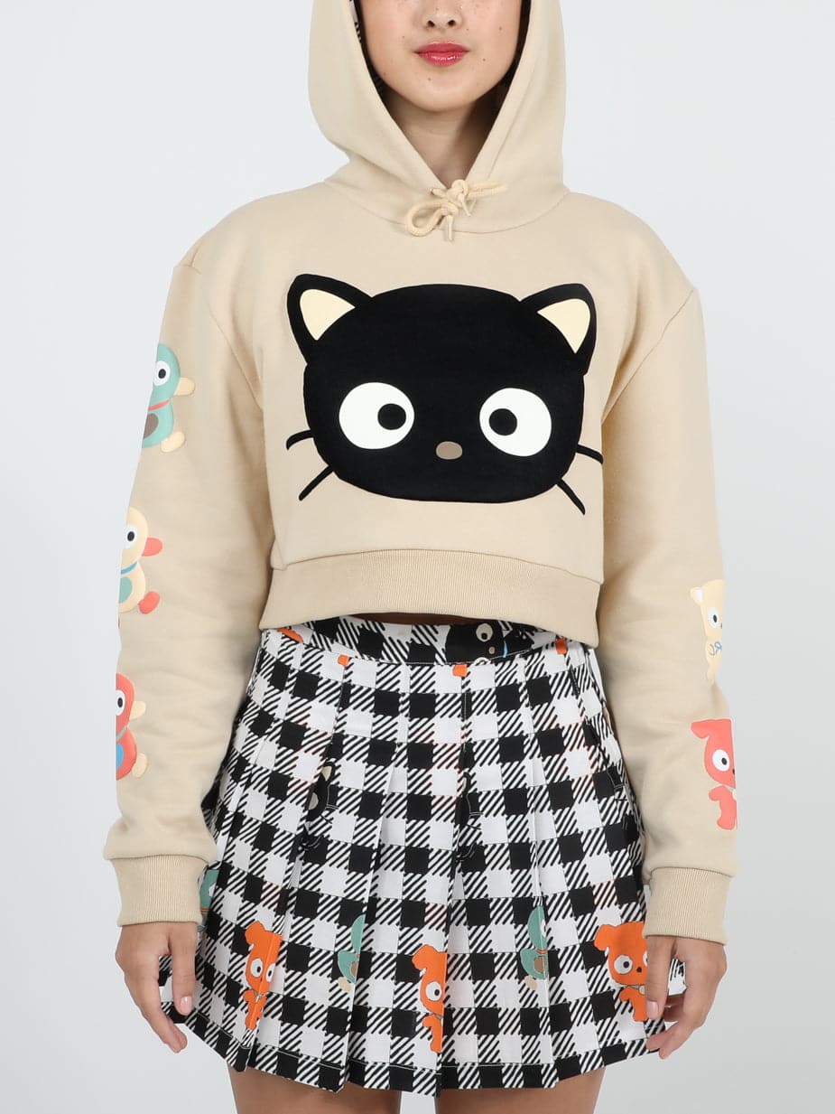 Chococat Puff Print Cropped Hoodie