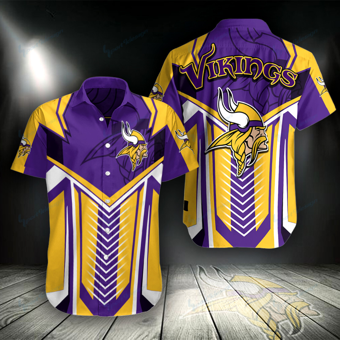 Minnesota Vikings Button Shirt Bg728