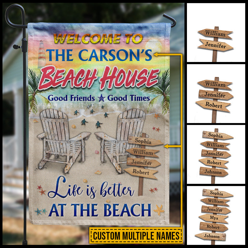 Beach House Life Is Better At The Beach Custom Flag