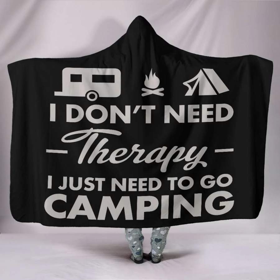 Wozoro Hooded Blanket Camping I Don’t Need Therapy Need To Go Camping Adult, Youth Size