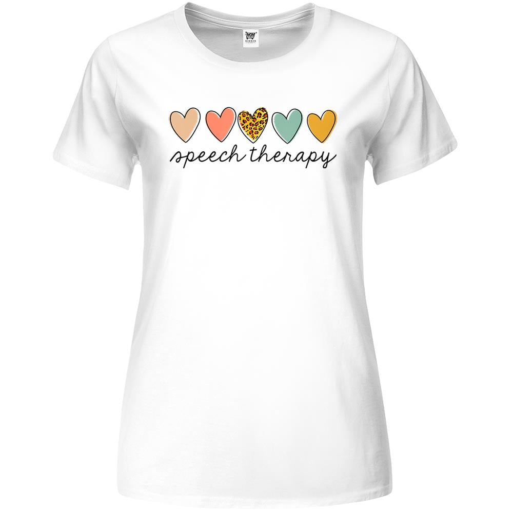 Speech Language Pathologist Leopard Speech Therapy Slp Premium Womens T Shirts