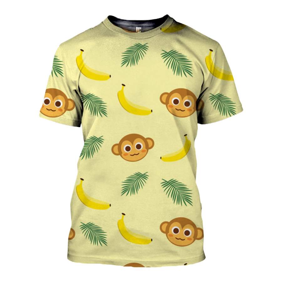 3D All Over Printed Monkey T Shirt Hoodie 31201914