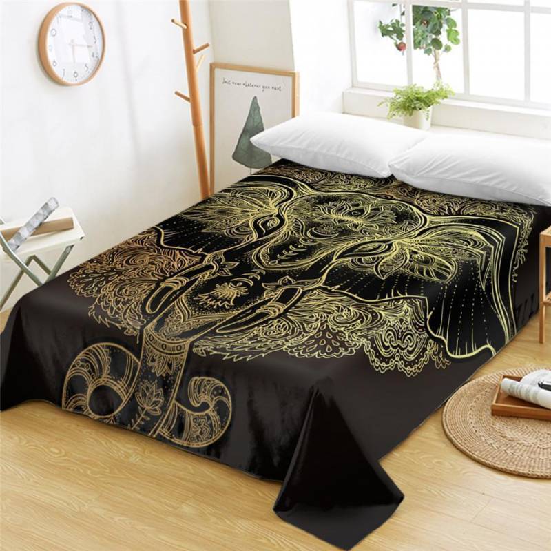 Golden Elephants 3D Customize Bedding Set Duvet Cover SetBedroom Set Bedlinen